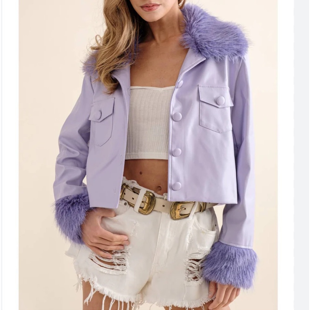 Lilac Cropped jacket